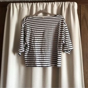 GAP Designed and Crafted striped cotton boatneck boxy top